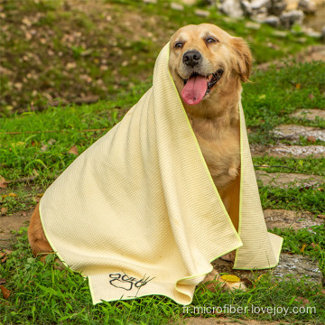 Serviette de bain à séchage rapide en microfibre personnalisée pour chien